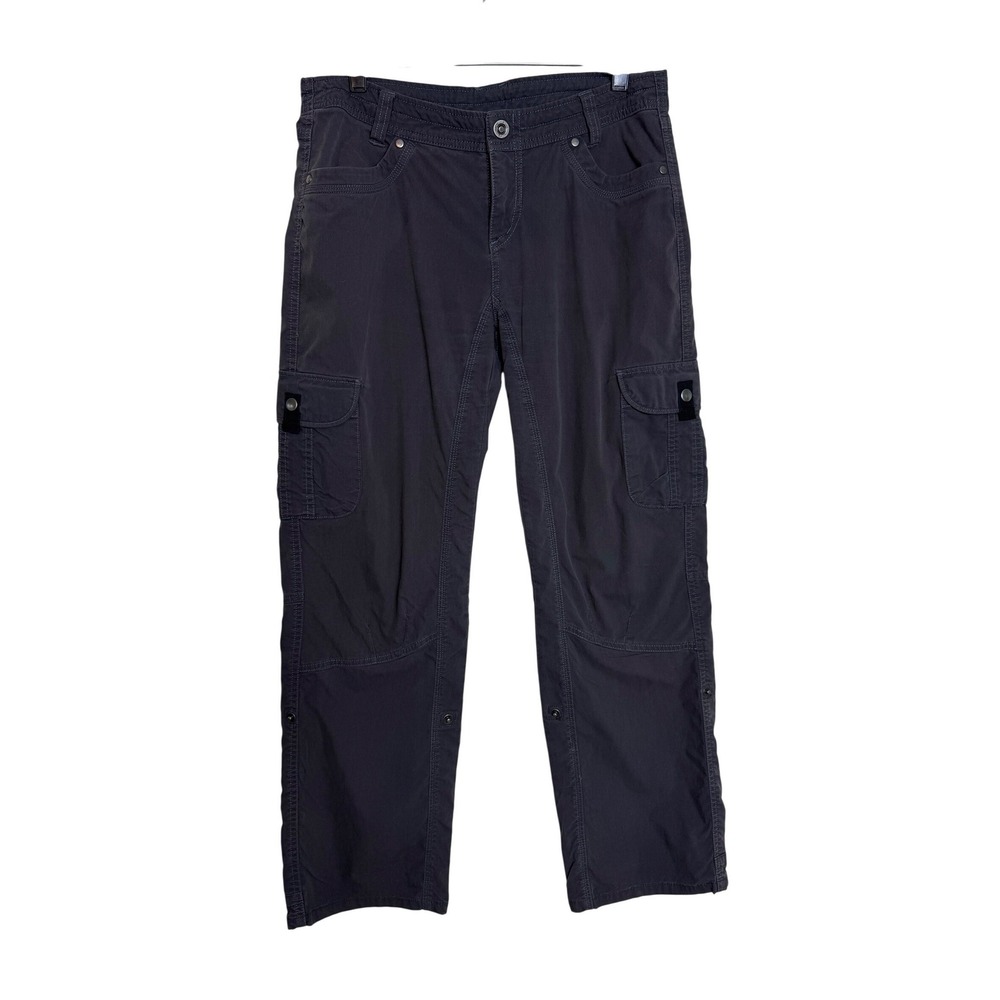 Kuhl Cargo Hiking Pants Womens 10 Short Gray Straight Leg Mid Rise Gorpcore